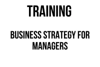 TRAINING BUSINESS STRATEGY FOR MANAGERS