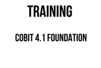 TRAINING COBIT 4.1 FOUNDATION