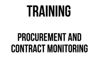 TRAINING PROCUREMENT AND CONTRACT MONITORING