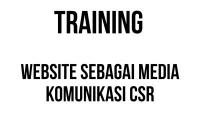 TRAINING WEBSITE SEBAGAI MEDIA KOMUNIKASI CSR