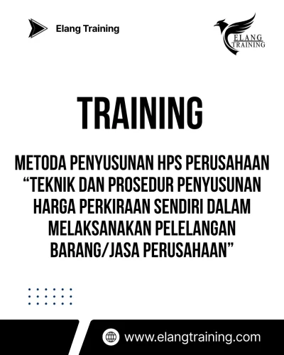 TRAINING METODE PENYUSUNAN HPS PERUSAHAAN