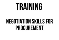 TRAINING NEGOTIATION SKILLS FOR PROCUREMENT