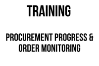 TRAINING PROCUREMENT PROGRESS & ORDER MONITORING training pengadaan barang dan jasa