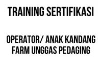 TRAINING SERTIFIKASI OPERATOR ANAK KANDANG FARM UNGGAS PEDAGING sertifikasi manajemen ternak ayam