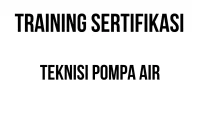 sertifikasi instalasi mesin pompa air